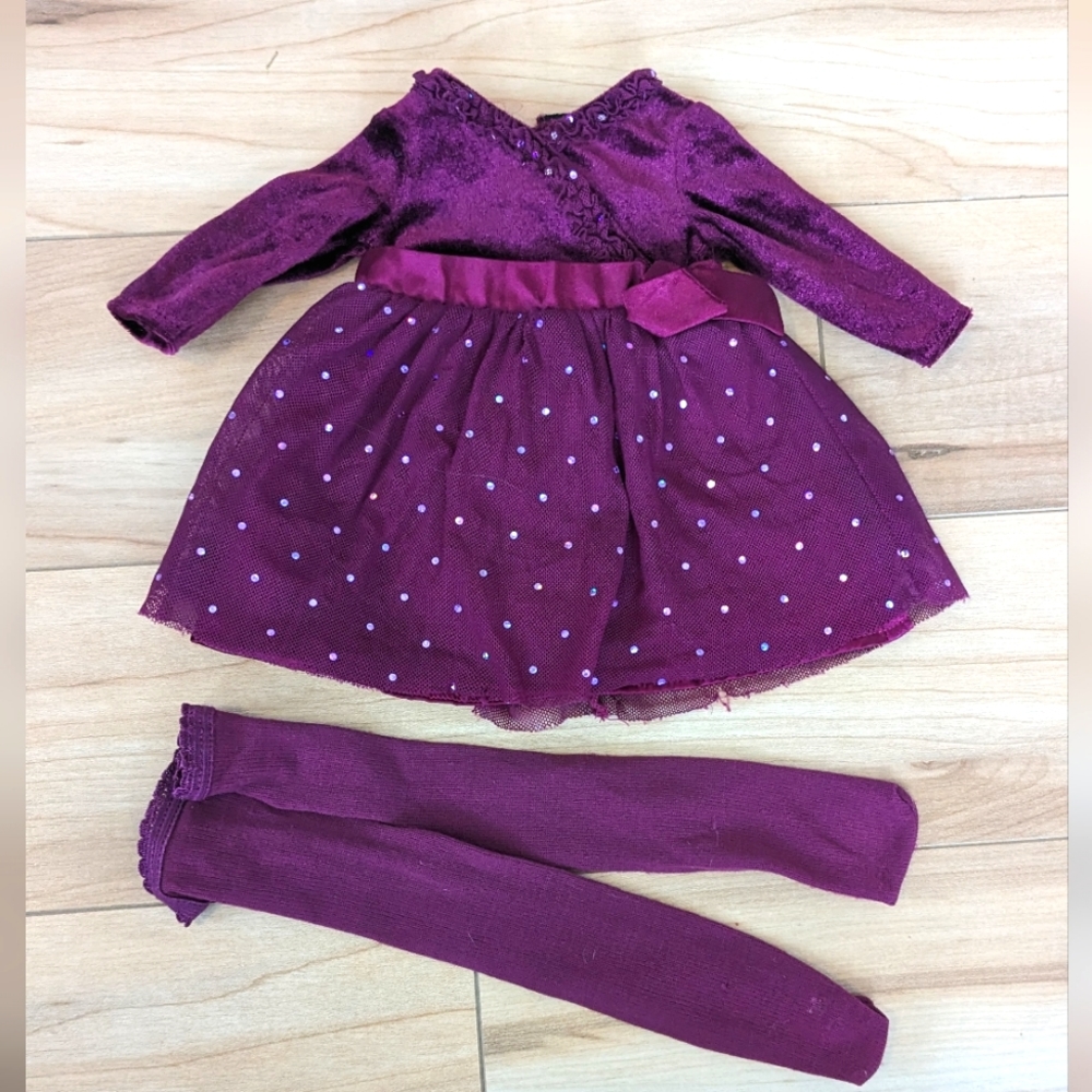American Girl Sparkly Plum Outfit